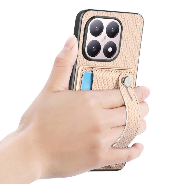 For Xiaomi 15T Wristband Kickstand Card Wallet Back Phone Case with Tool Knife