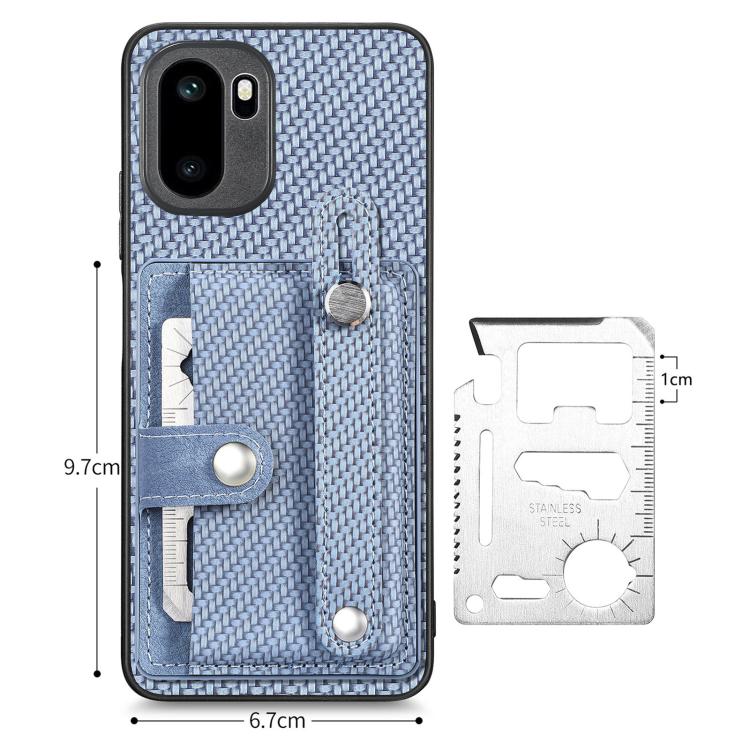 For OnePlus Ace 6 / 6T / 15R Wristband Kickstand Wallet Back Phone Case with Tool Knife