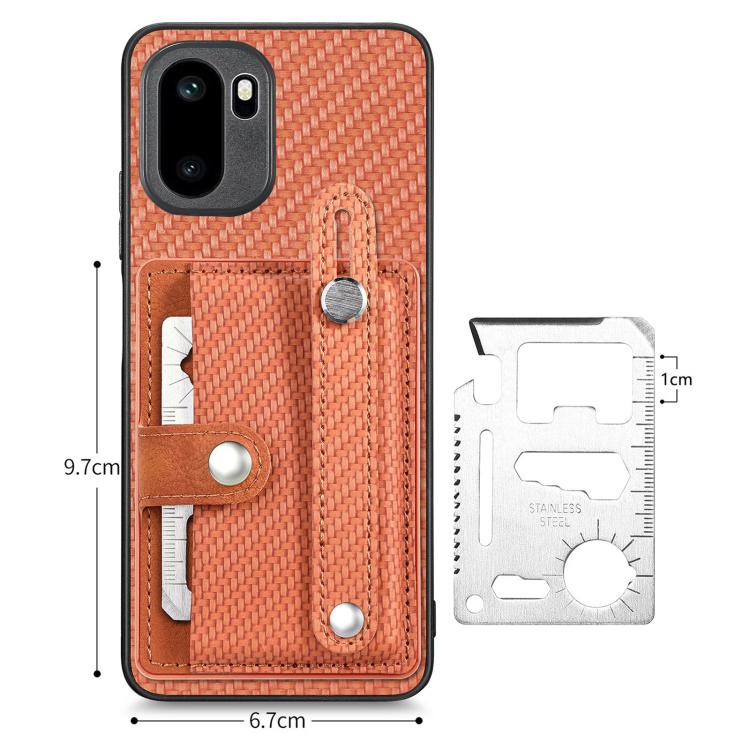 For OnePlus Ace 6 / 6T / 15R Wristband Kickstand Wallet Back Phone Case with Tool Knife