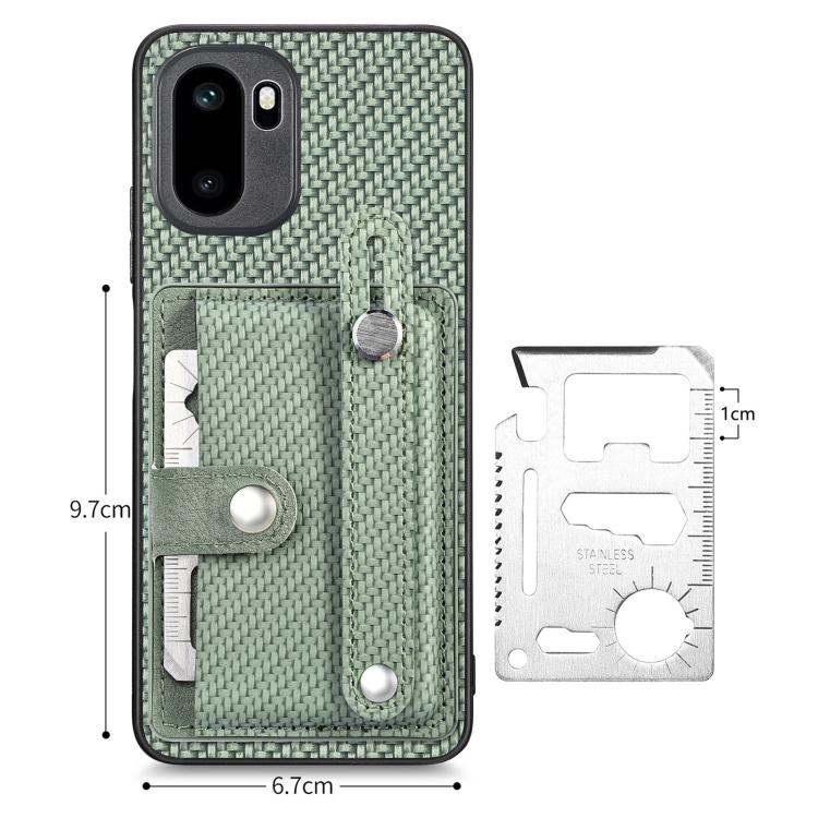 For OnePlus Ace 6 / 6T / 15R Wristband Kickstand Wallet Back Phone Case with Tool Knife