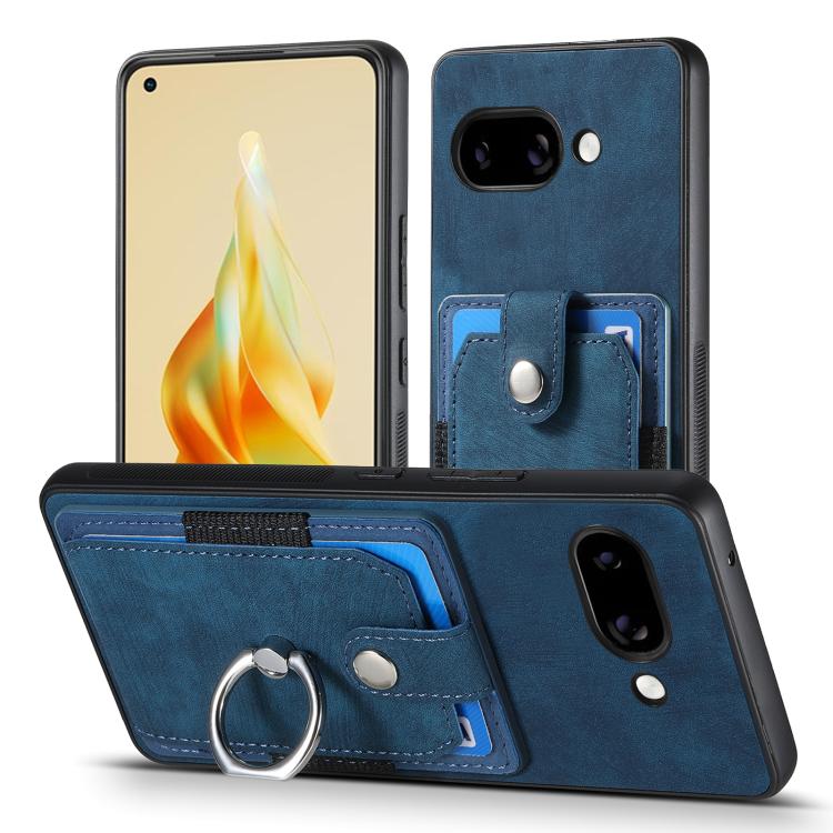 For Google Pixel 9a Retro Skin-feel Ring Card Wallet Phone Case