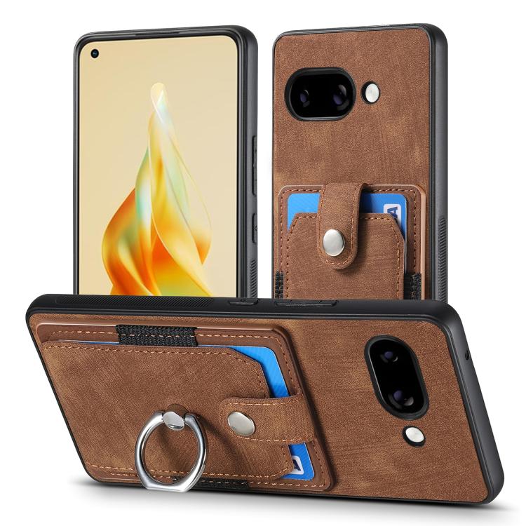 For Google Pixel 9a Retro Skin-feel Ring Card Wallet Phone Case