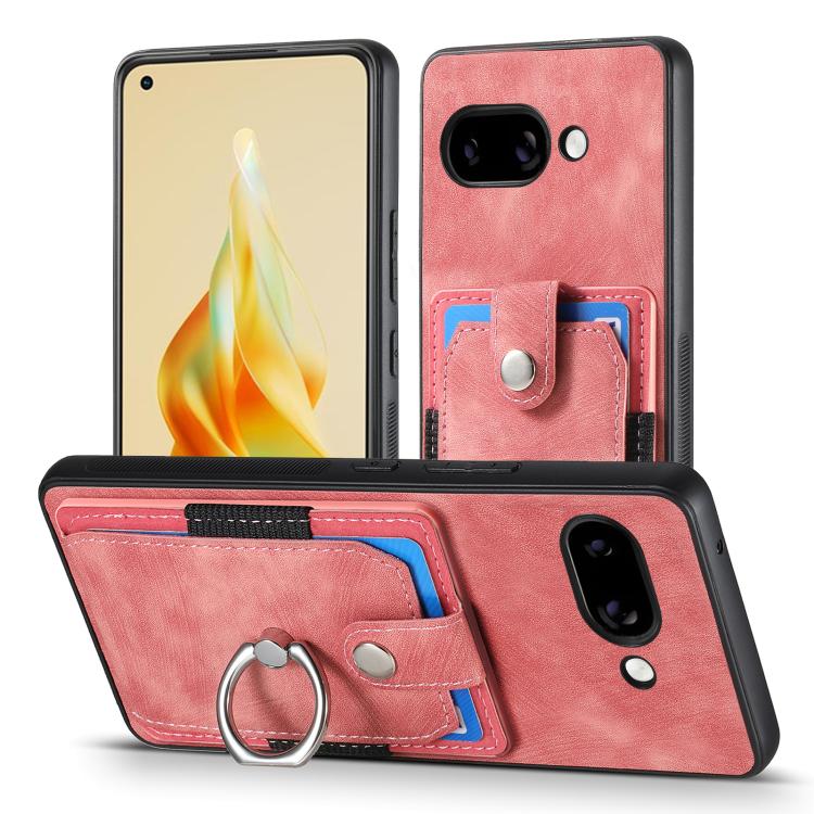 For Google Pixel 9a Retro Skin-feel Ring Card Wallet Phone Case