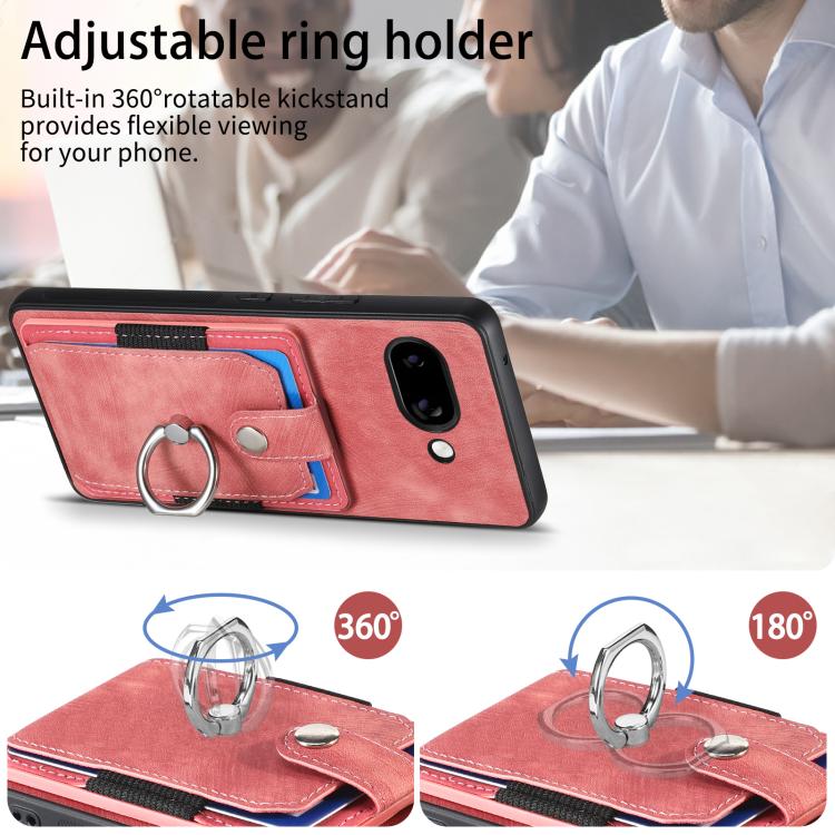 For Google Pixel 9a Retro Skin-feel Ring Card Wallet Phone Case