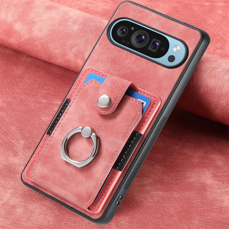 For Google Pixel 9 Pro XL Retro Skin-feel Ring Card Wallet Phone Case