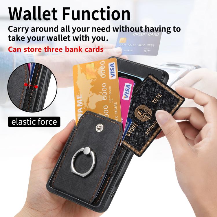For Google Pixel 10 / 10 Pro Retro Skin-feel Ring Card Wallet Phone Case