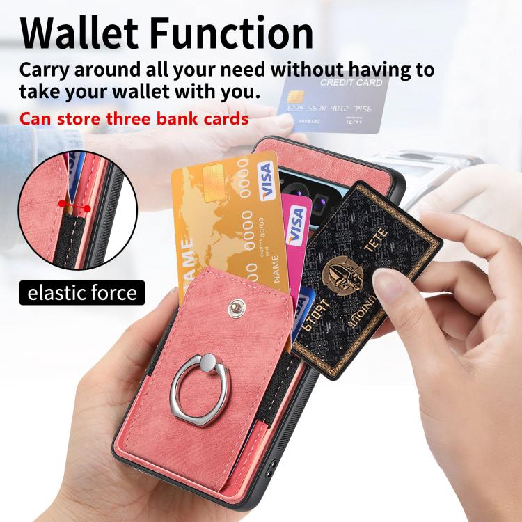 For Google Pixel 10 / 10 Pro Retro Skin-feel Ring Card Wallet Phone Case