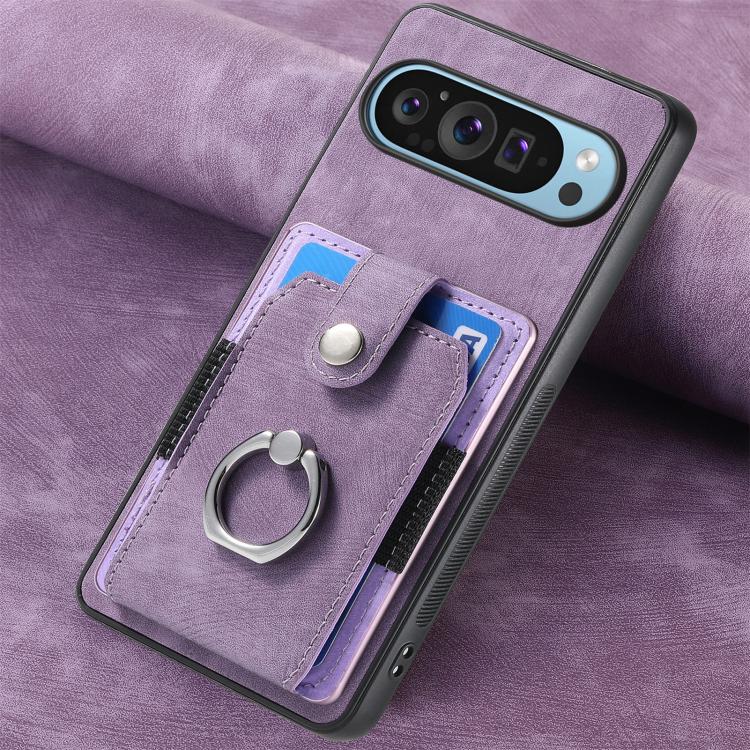 For Google Pixel 10 Pro XL Retro Skin-feel Ring Card Wallet Phone Case