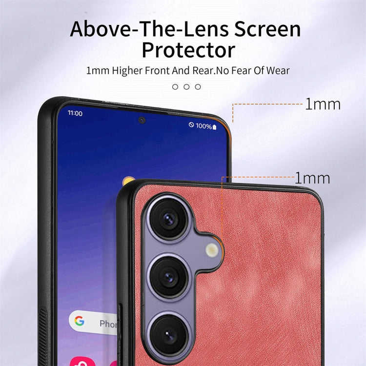 For Samsung Galaxy S25 5G Retro Skin-feel Ring Card Wallet Phone Case