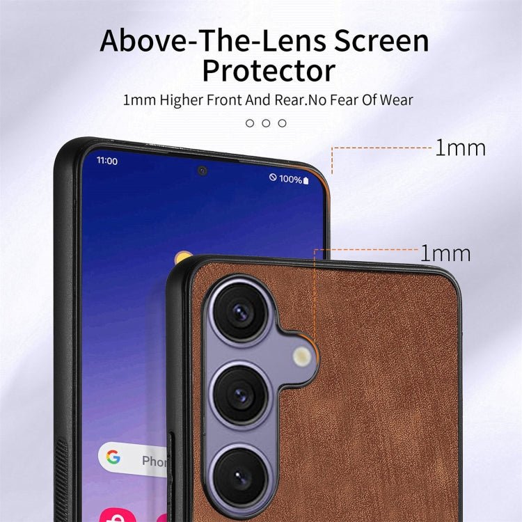 For Samsung Galaxy S25 5G Retro Skin-feel Ring Card Wallet Phone Case