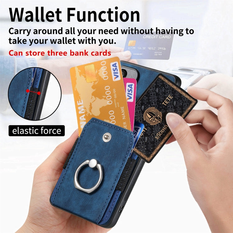 For Samsung Galaxy S25 Ultra 5G Retro Skin-feel Ring Card Wallet Phone Case
