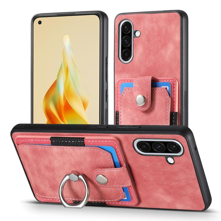 For Samsung Galaxy A36 Retro Skin-feel Ring Card Wallet Phone Case