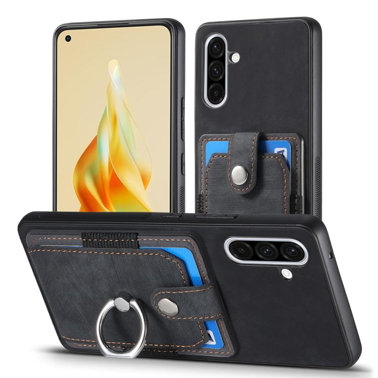 For Samsung Galaxy A36 Retro Skin-feel Ring Card Wallet Phone Case