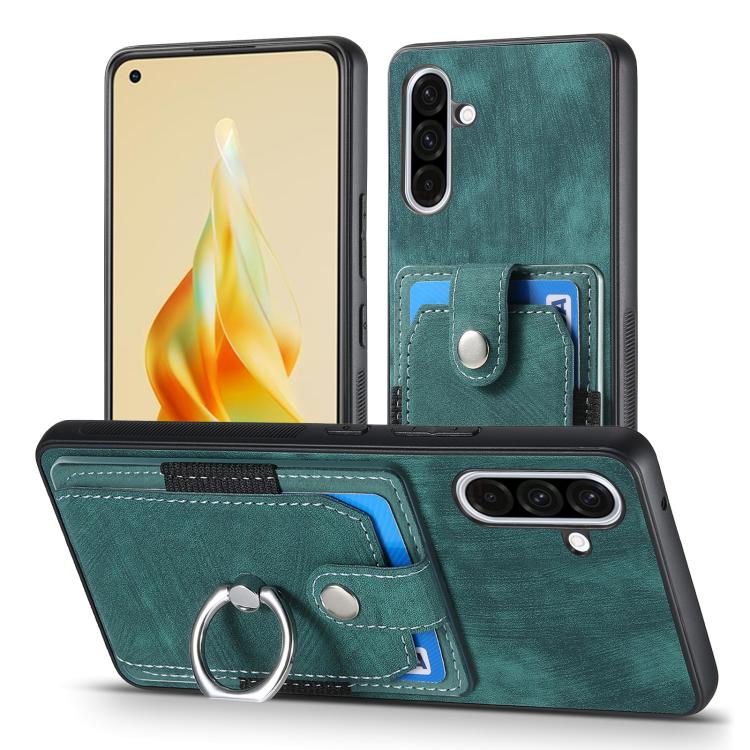 For Samsung Galaxy A36 Retro Skin-feel Ring Card Wallet Phone Case