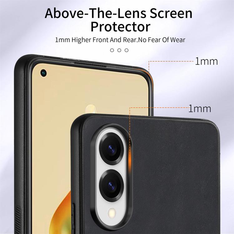 For Samsung Galaxy S25 Edge 5G Retro Skin-feel Ring Card Wallet Phone Case