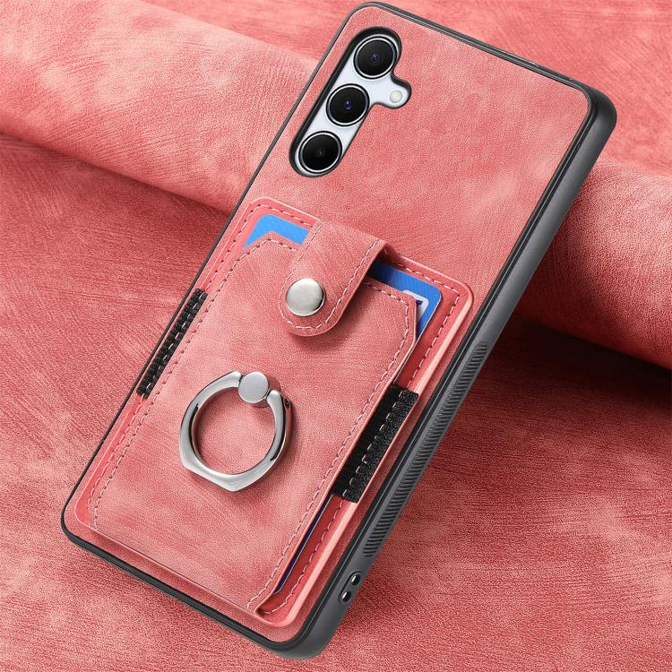 For Samsung Galaxy A35 5G Retro Skin-feel Ring Card Wallet Phone Case