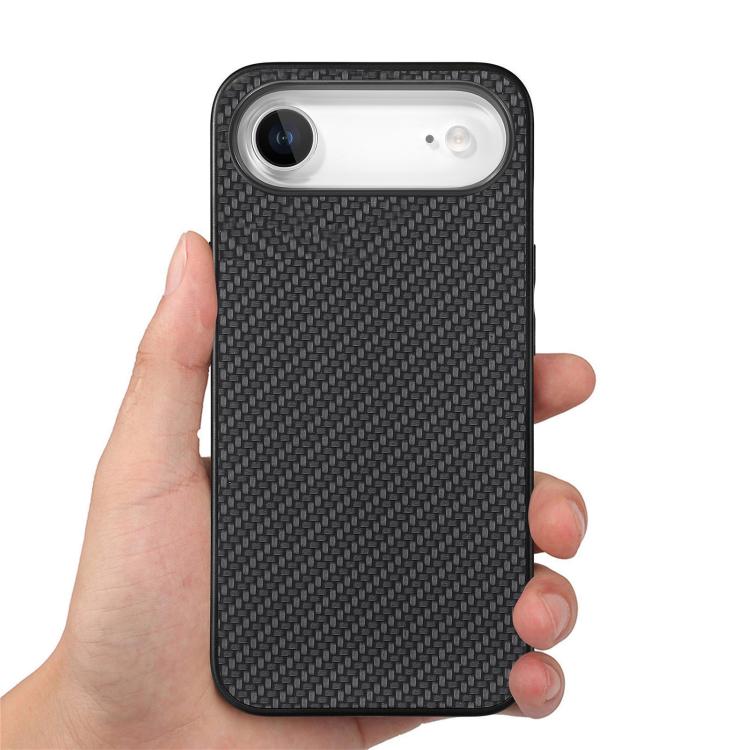 For iPhone Air Carbon Fiber Texture Leather Back Phone Case
