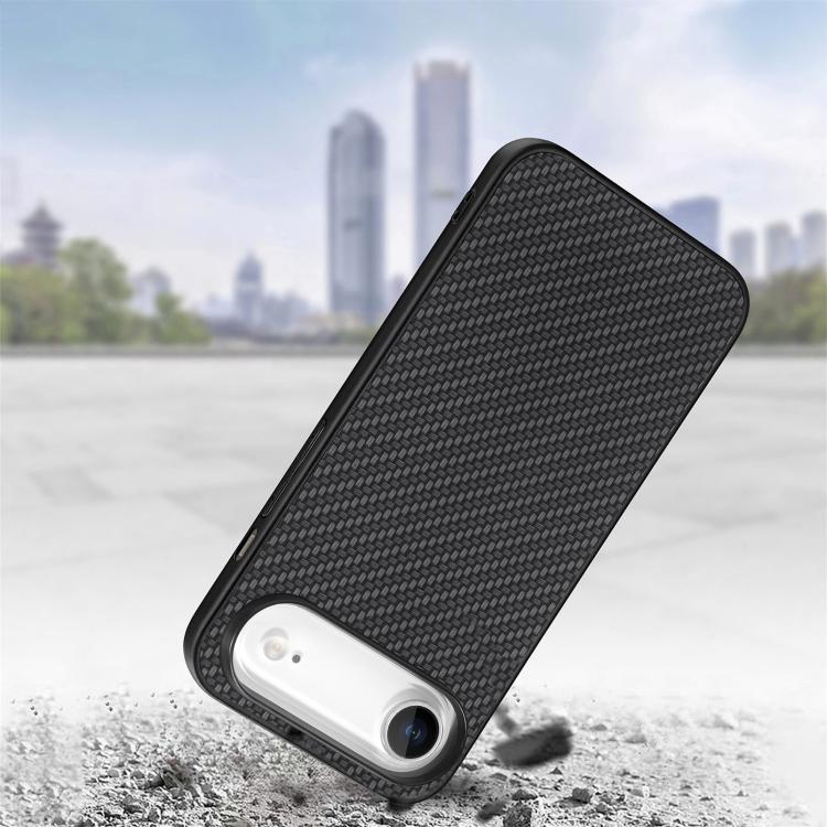 For iPhone Air Carbon Fiber Texture Leather Back Phone Case