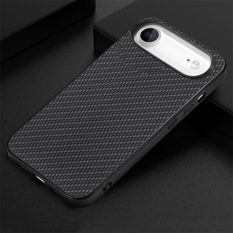 For iPhone Air Carbon Fiber Texture Leather Back Phone Case