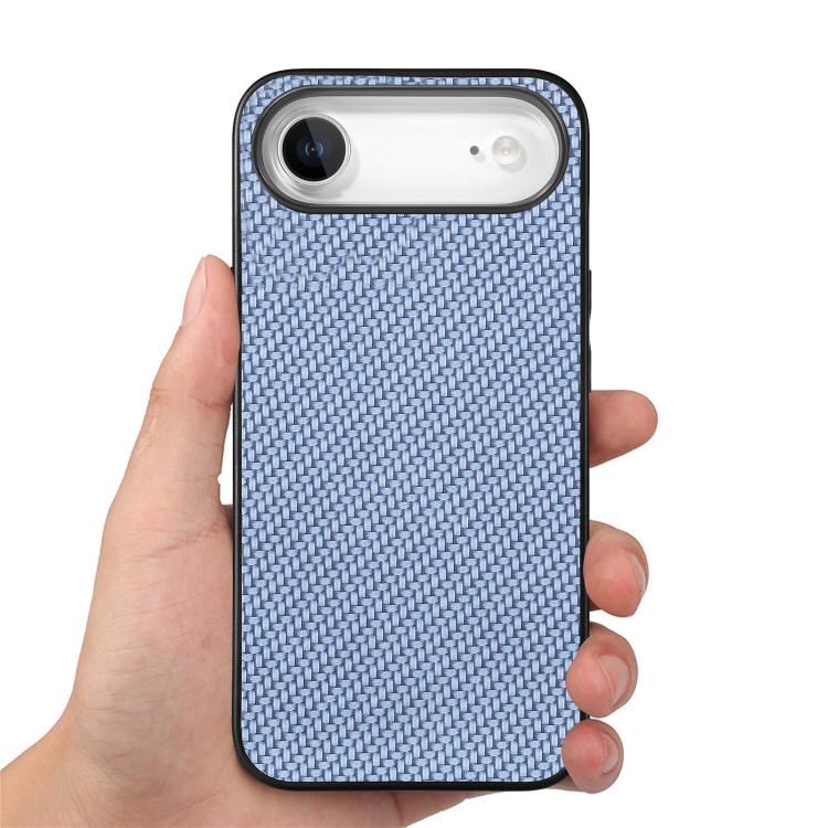For iPhone Air Carbon Fiber Texture Leather Back Phone Case