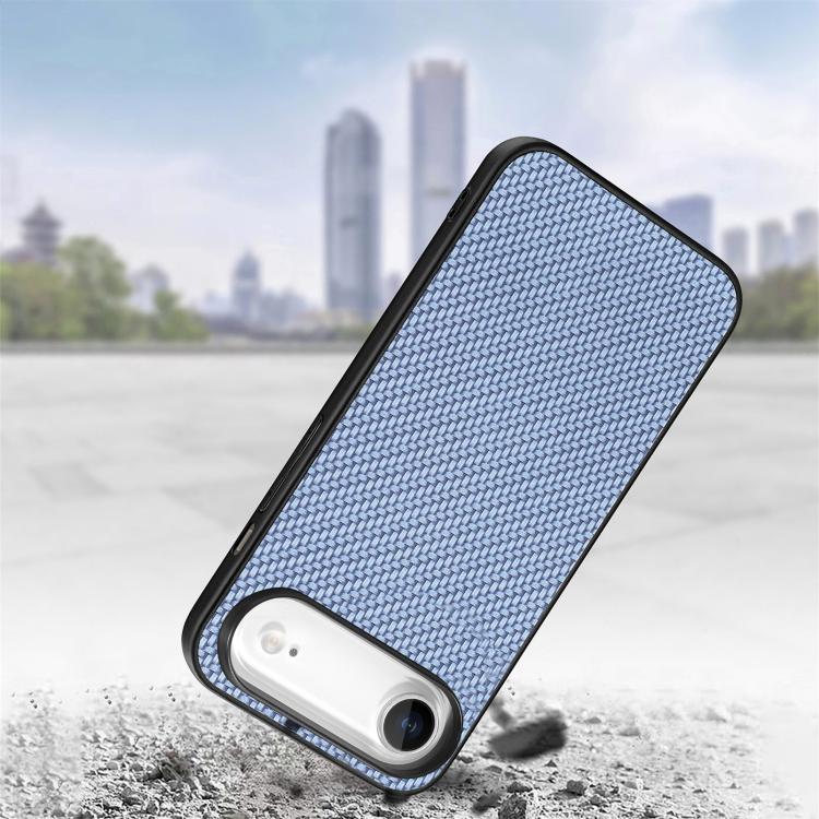 For iPhone Air Carbon Fiber Texture Leather Back Phone Case