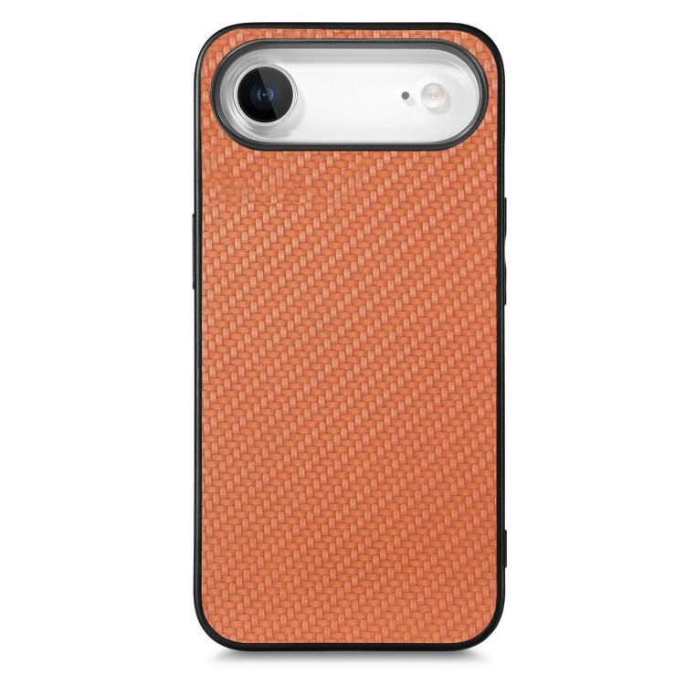 For iPhone Air Carbon Fiber Texture Leather Back Phone Case