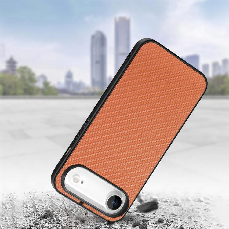 For iPhone Air Carbon Fiber Texture Leather Back Phone Case