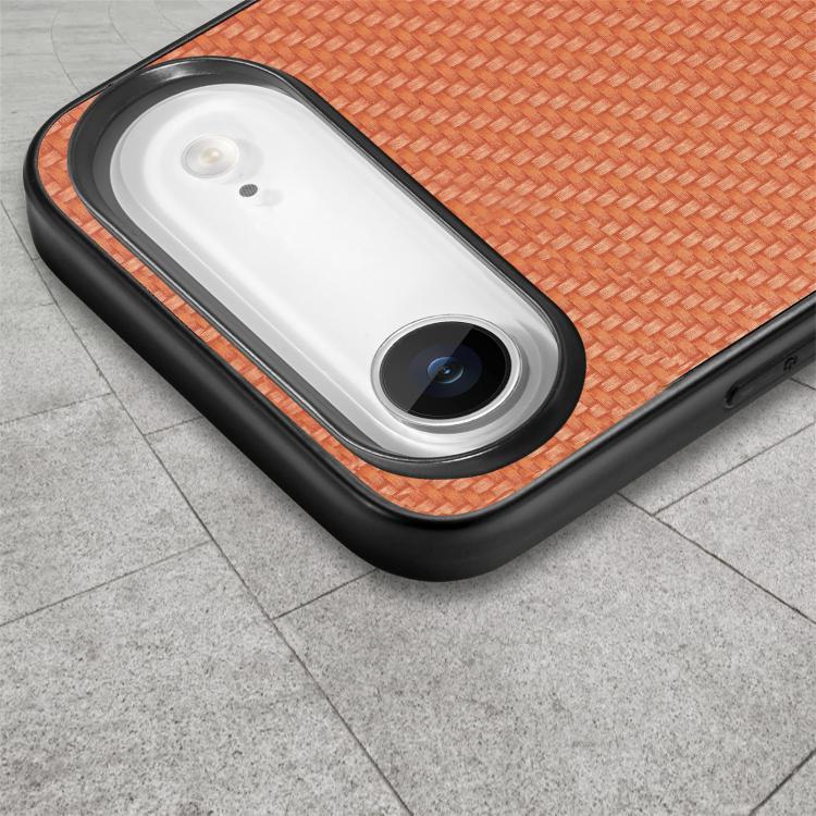 For iPhone Air Carbon Fiber Texture Leather Back Phone Case