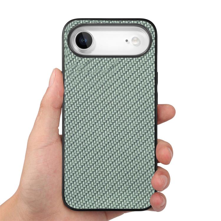 For iPhone Air Carbon Fiber Texture Leather Back Phone Case