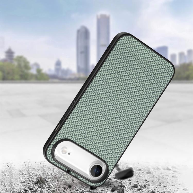 For iPhone Air Carbon Fiber Texture Leather Back Phone Case