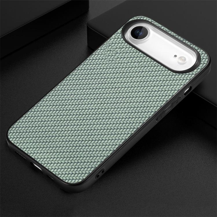 For iPhone Air Carbon Fiber Texture Leather Back Phone Case