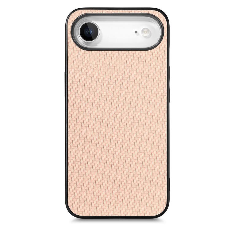 For iPhone Air Carbon Fiber Texture Leather Back Phone Case