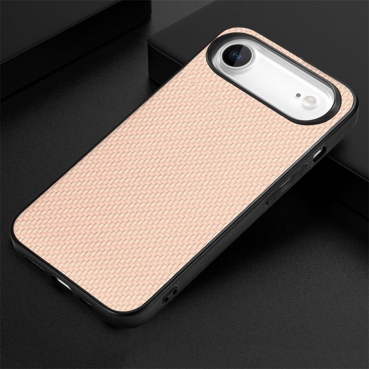For iPhone Air Carbon Fiber Texture Leather Back Phone Case