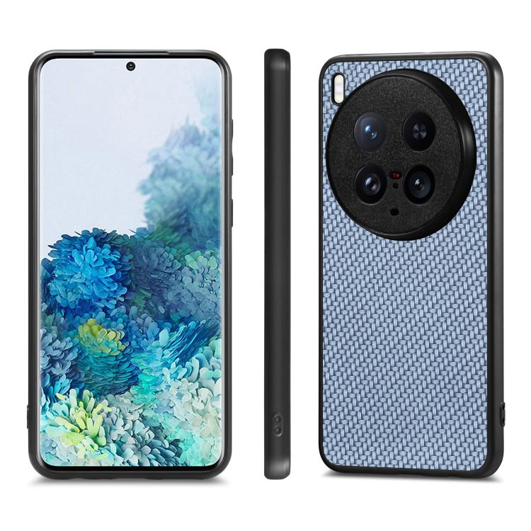 For vivo X200 Ultra Carbon Fiber Texture Leather Back Cover Phone Case