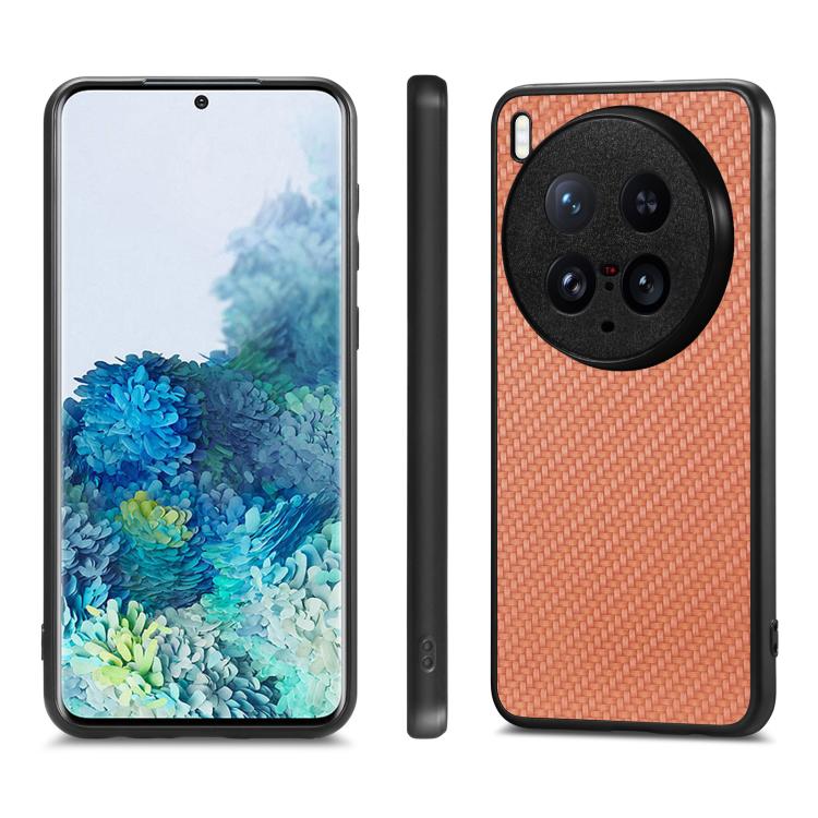 For vivo X200 Ultra Carbon Fiber Texture Leather Back Cover Phone Case