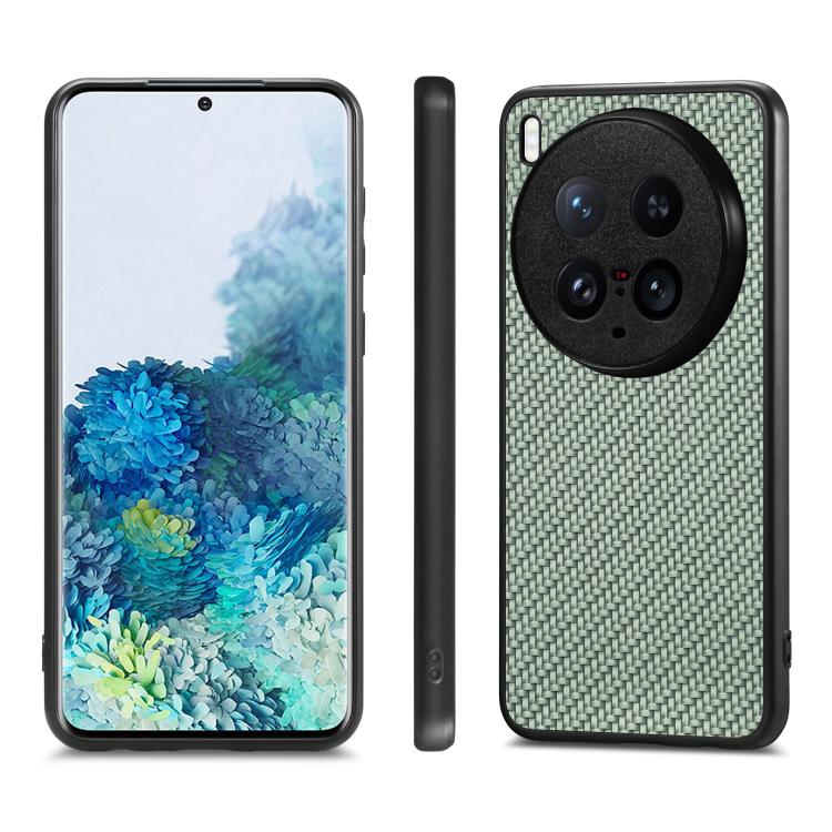 For vivo X200 Ultra Carbon Fiber Texture Leather Back Cover Phone Case
