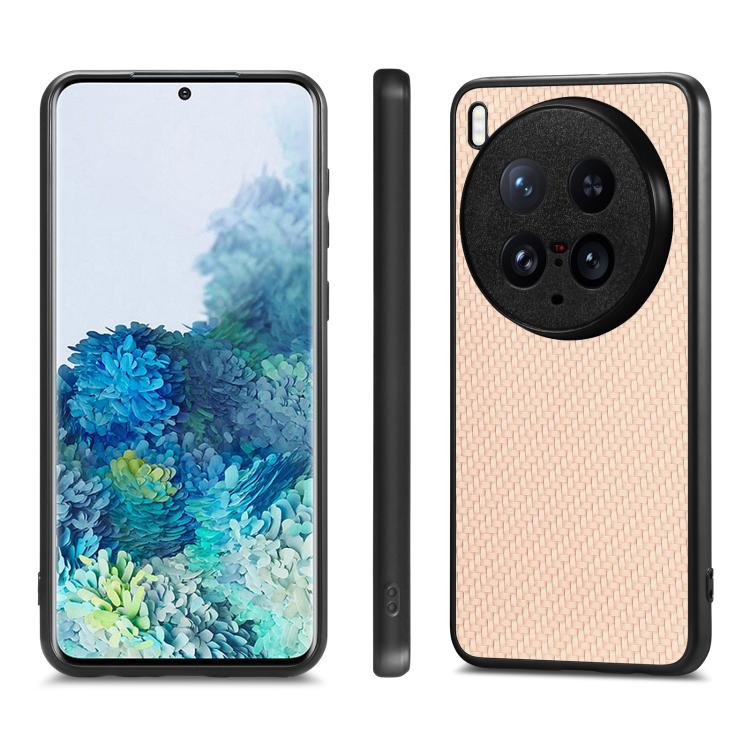 For vivo X200 Ultra Carbon Fiber Texture Leather Back Cover Phone Case