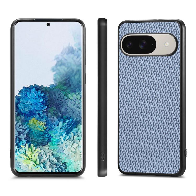 For Google Pixel 9 / 9 Pro Carbon Fiber Texture Leather Back Cover Phone Case