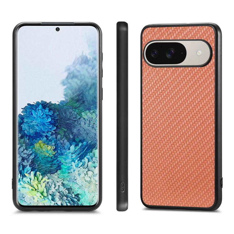 For Google Pixel 9 / 9 Pro Carbon Fiber Texture Leather Back Cover Phone Case