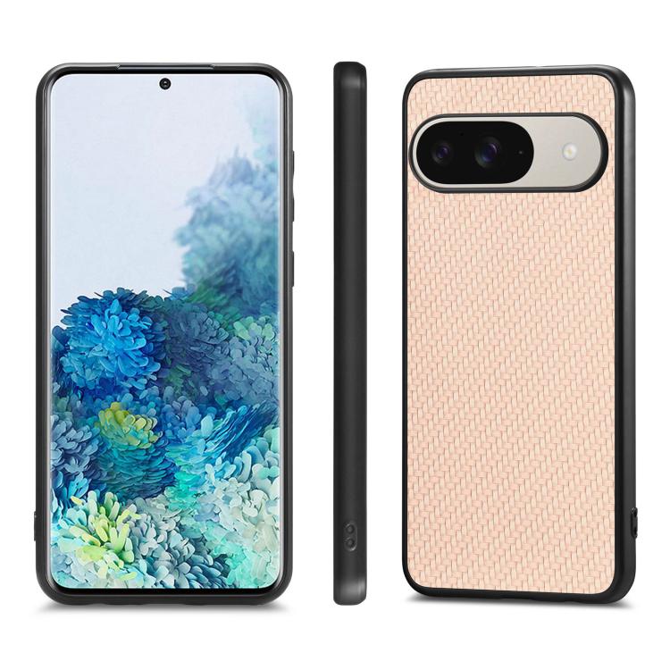 For Google Pixel 9 / 9 Pro Carbon Fiber Texture Leather Back Cover Phone Case