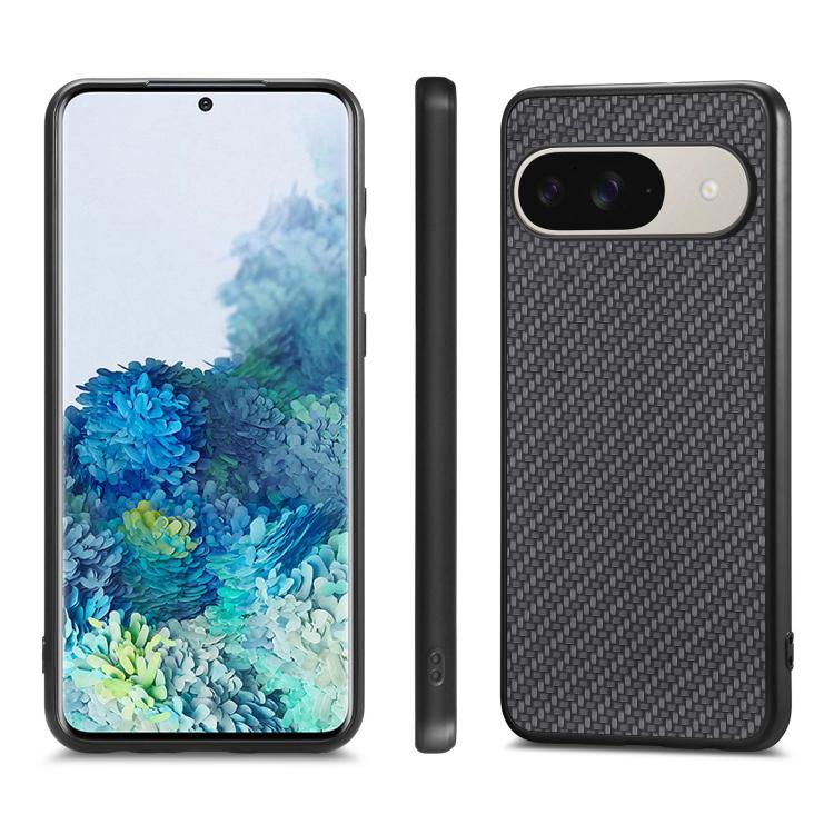 For Google Pixel 10 / 10 Pro Carbon Fiber Texture Leather Back Cover Phone Case
