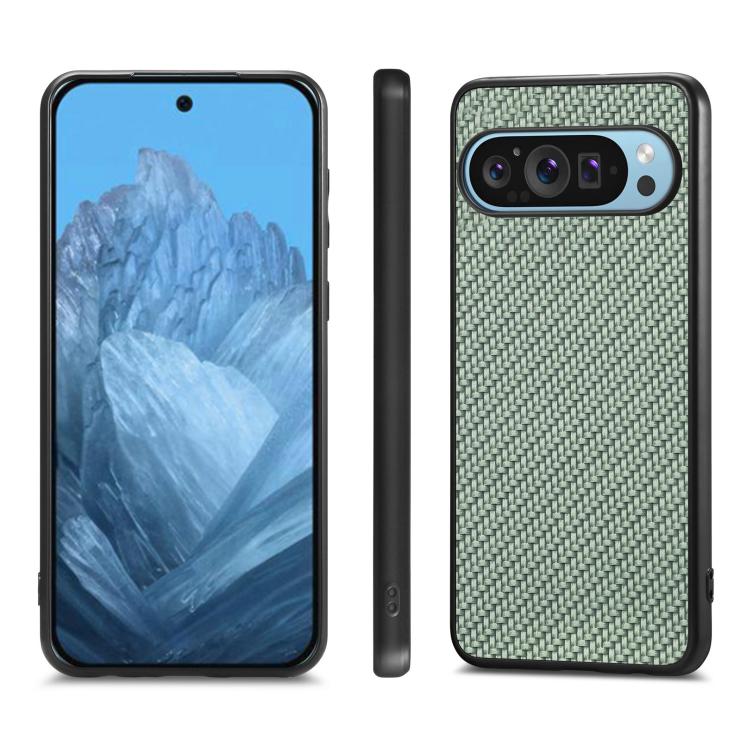 For Google Pixel 10 Pro XL Carbon Fiber Texture Leather Back Cover Phone Case