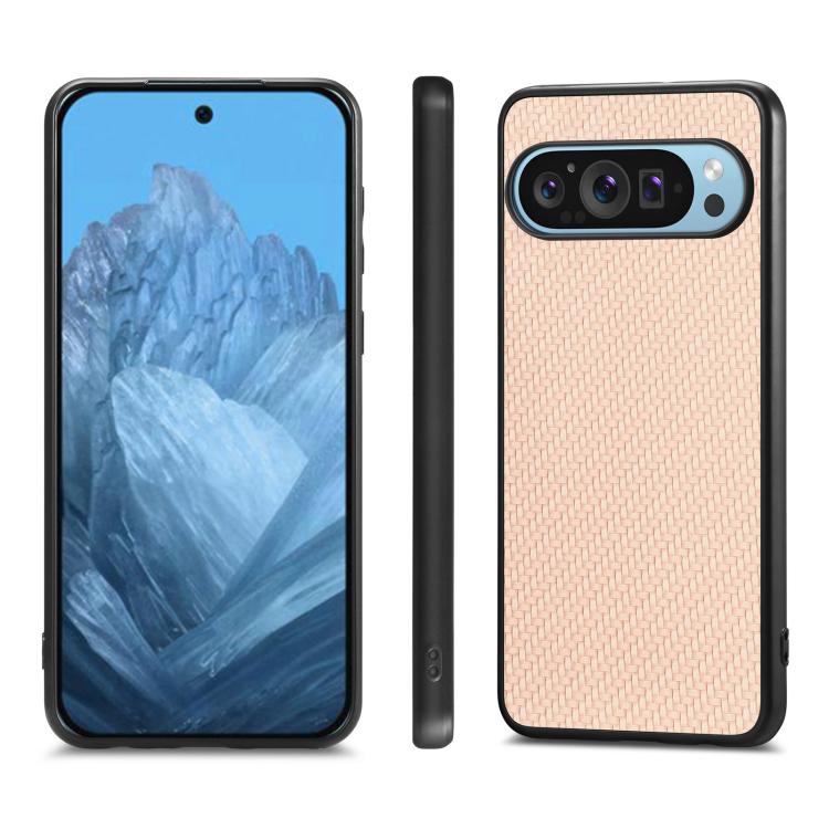 For Google Pixel 10 Pro XL Carbon Fiber Texture Leather Back Cover Phone Case