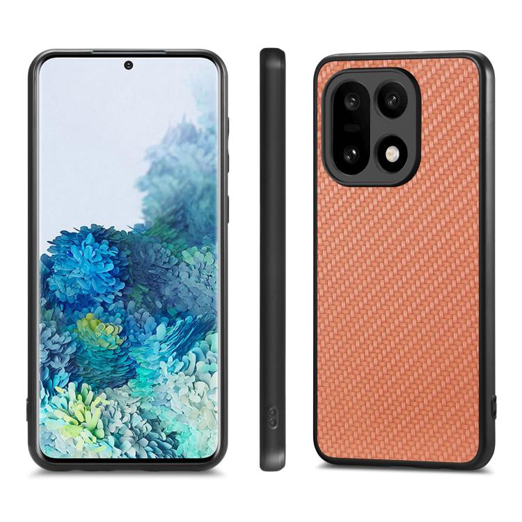 For OnePlus 15 Carbon Fiber Texture Leather Back Cover Phone Case