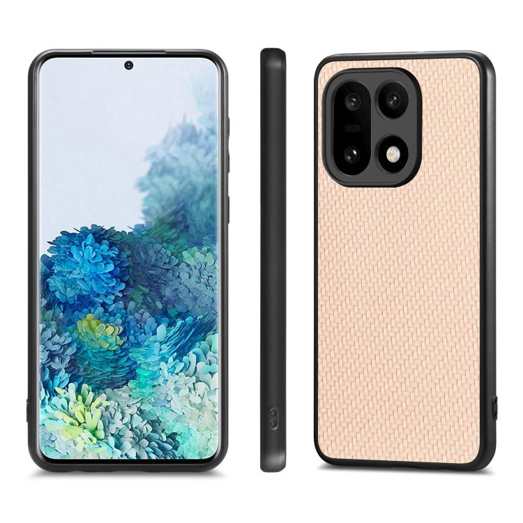 For OnePlus 15 Carbon Fiber Texture Leather Back Cover Phone Case