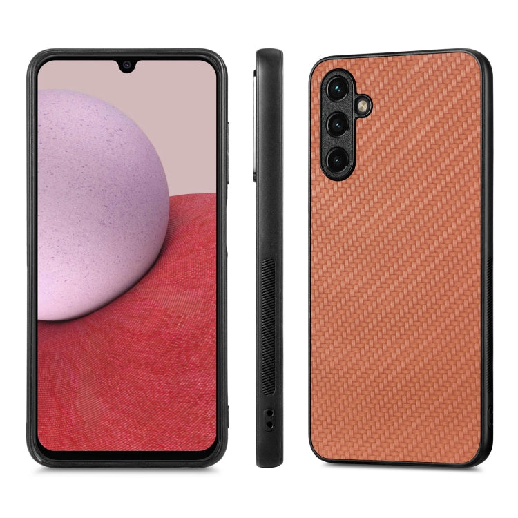 For Samsung Galaxy A14 5G Carbon Fiber Texture Leather Back Cover Phone Case