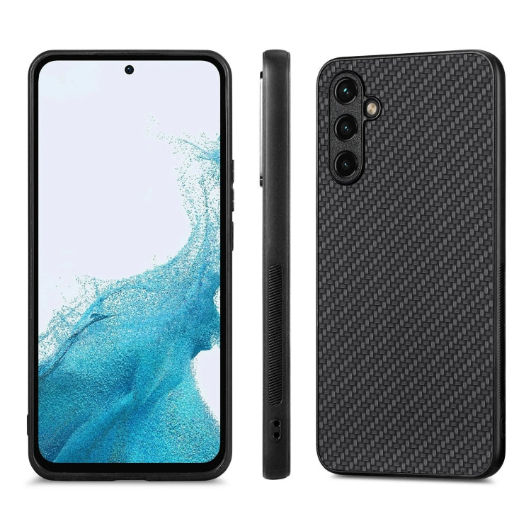 For Samsung Galaxy A54 5G Carbon Fiber Texture Leather Back Cover Phone Case
