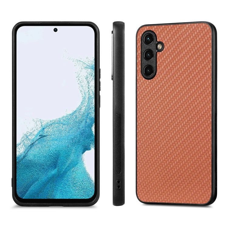 For Samsung Galaxy A54 5G Carbon Fiber Texture Leather Back Cover Phone Case