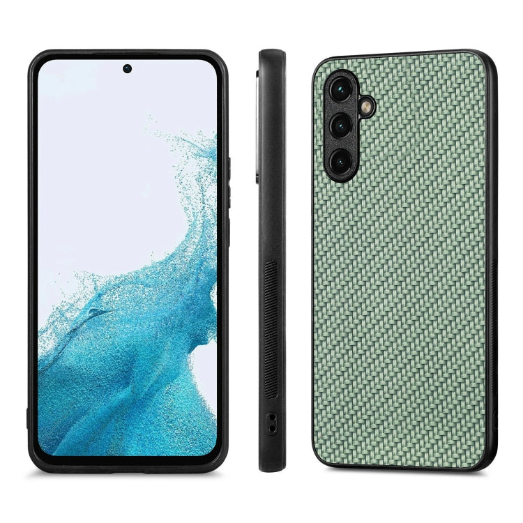 For Samsung Galaxy A54 5G Carbon Fiber Texture Leather Back Cover Phone Case