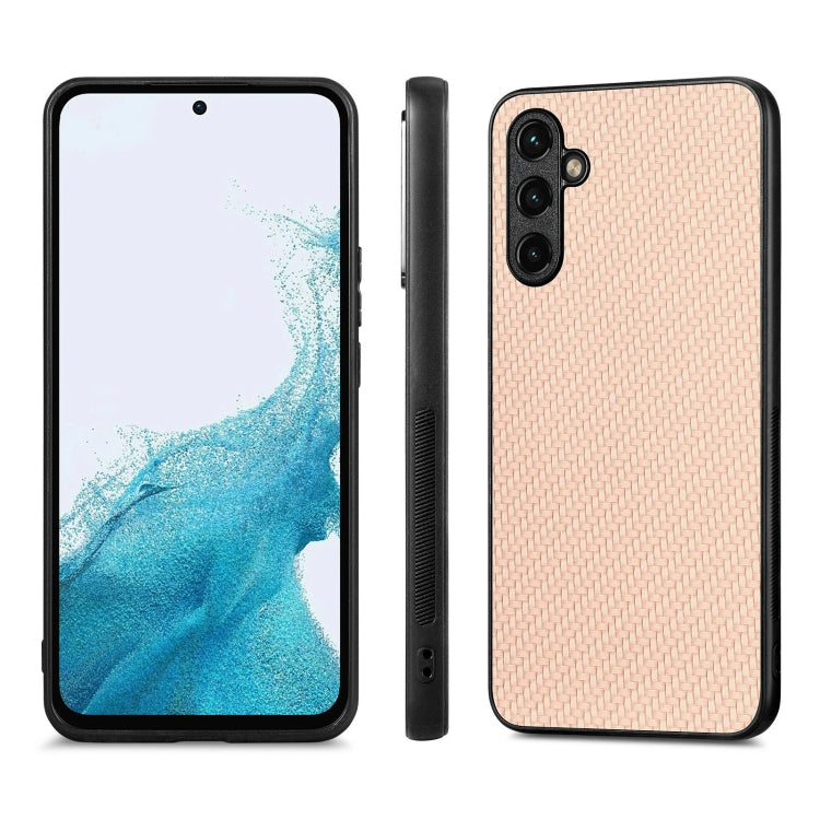 For Samsung Galaxy A54 5G Carbon Fiber Texture Leather Back Cover Phone Case